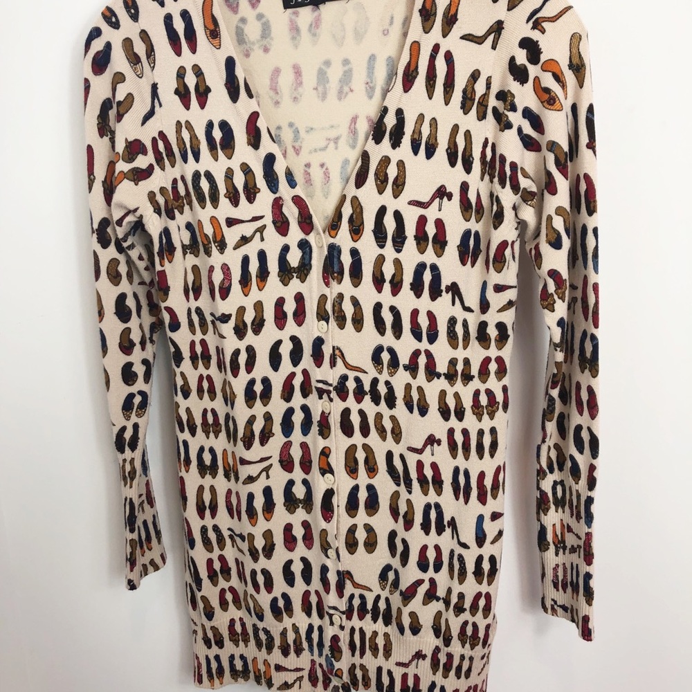 Novelty print cardigan shoes, button front… - Picture 2 of 7